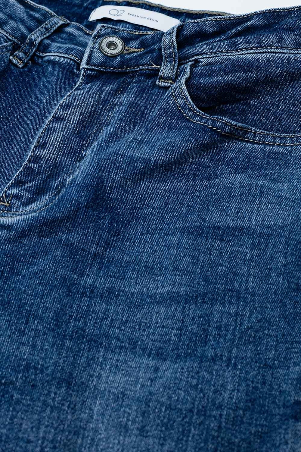 Jean boyfriend surdimensionné bleu foncé