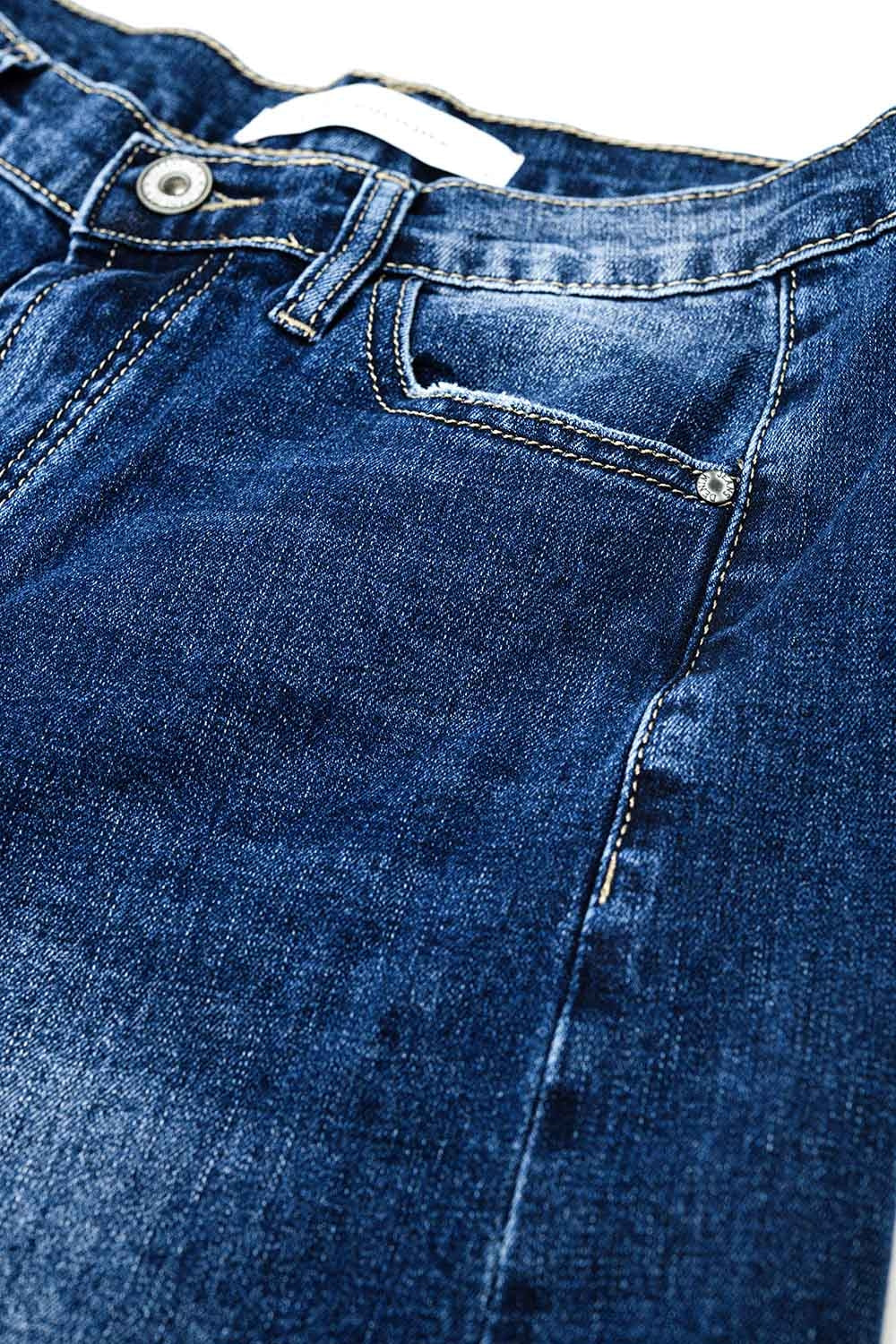 Jambe extra-large en denim lavé avec couture latérale