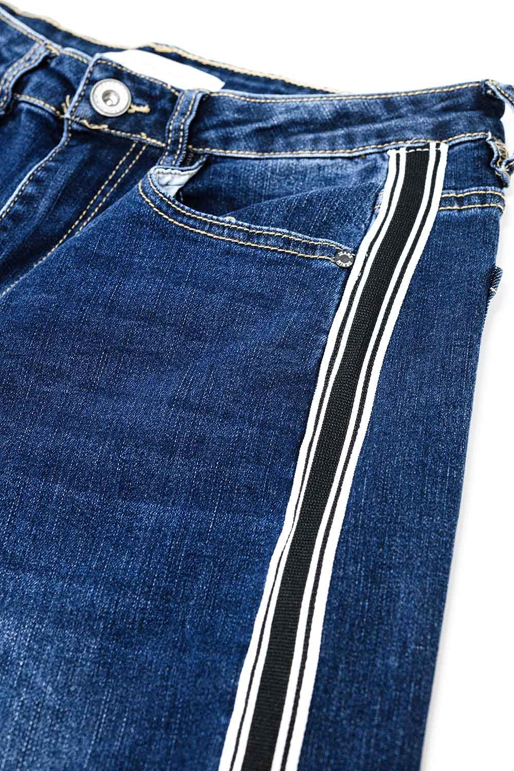 Jeans super larges avec rayures sur le côté