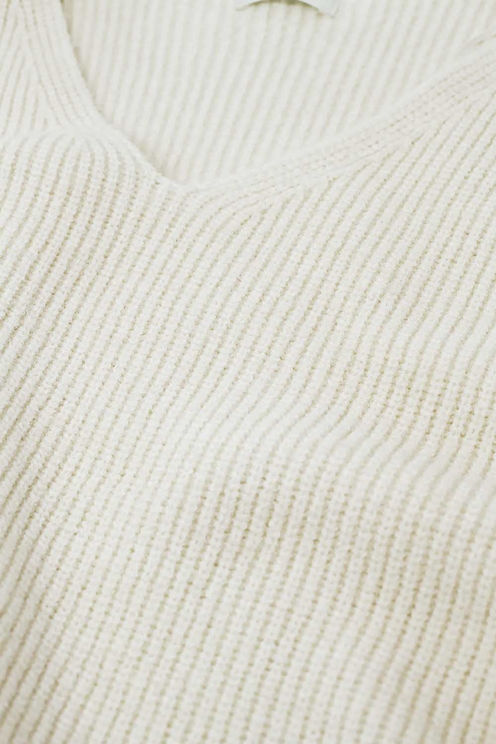 Pull en maille surdimensionné blanc