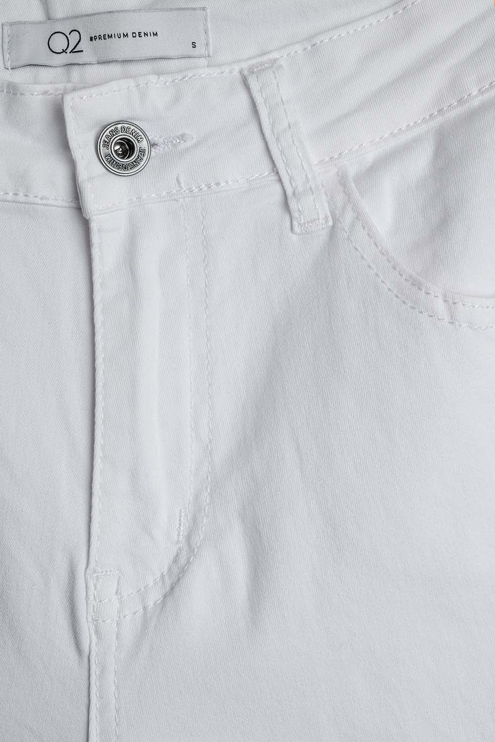 Pantalon Blanc Droit Jambe Large