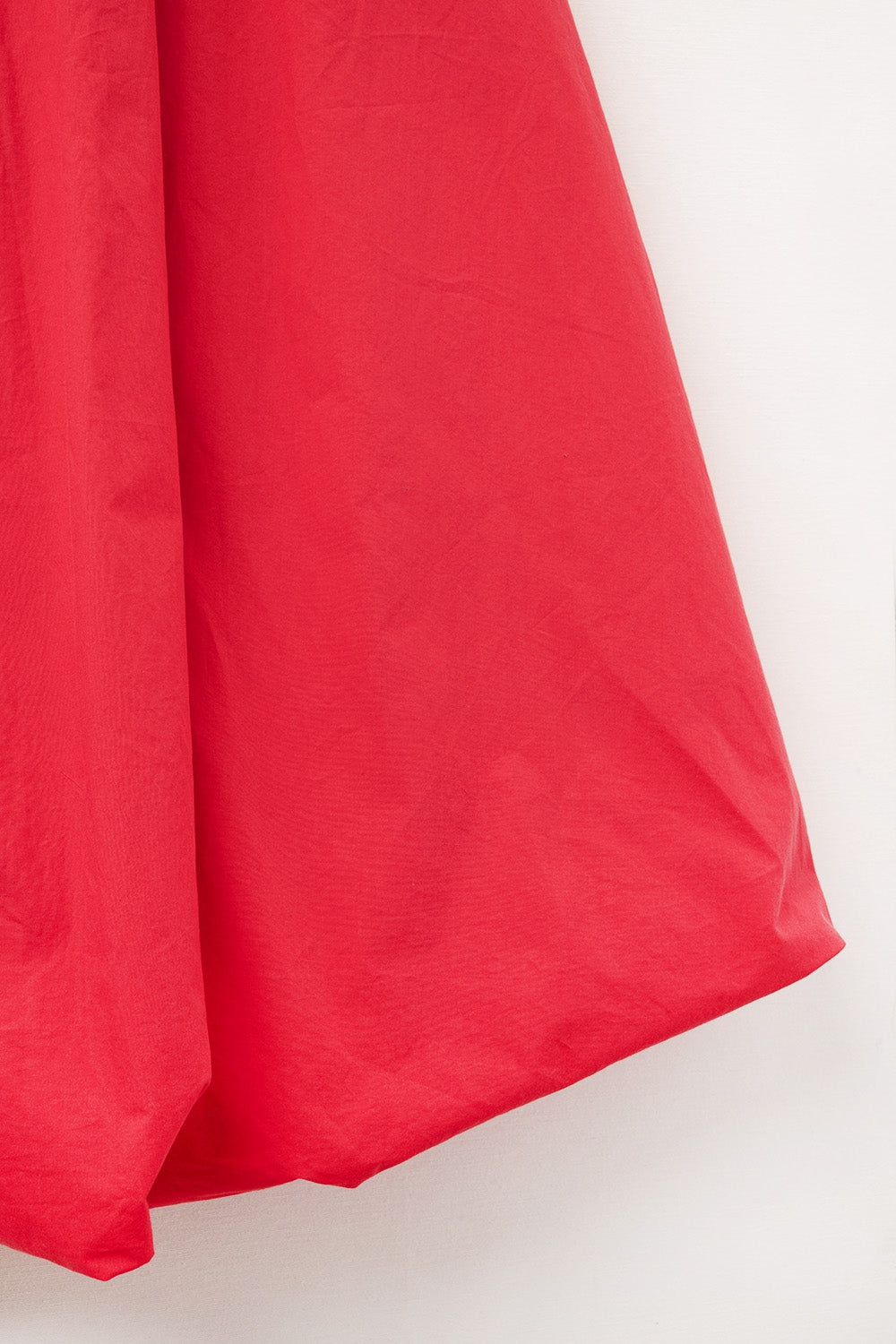 Mini jupe bulle rouge en popeline