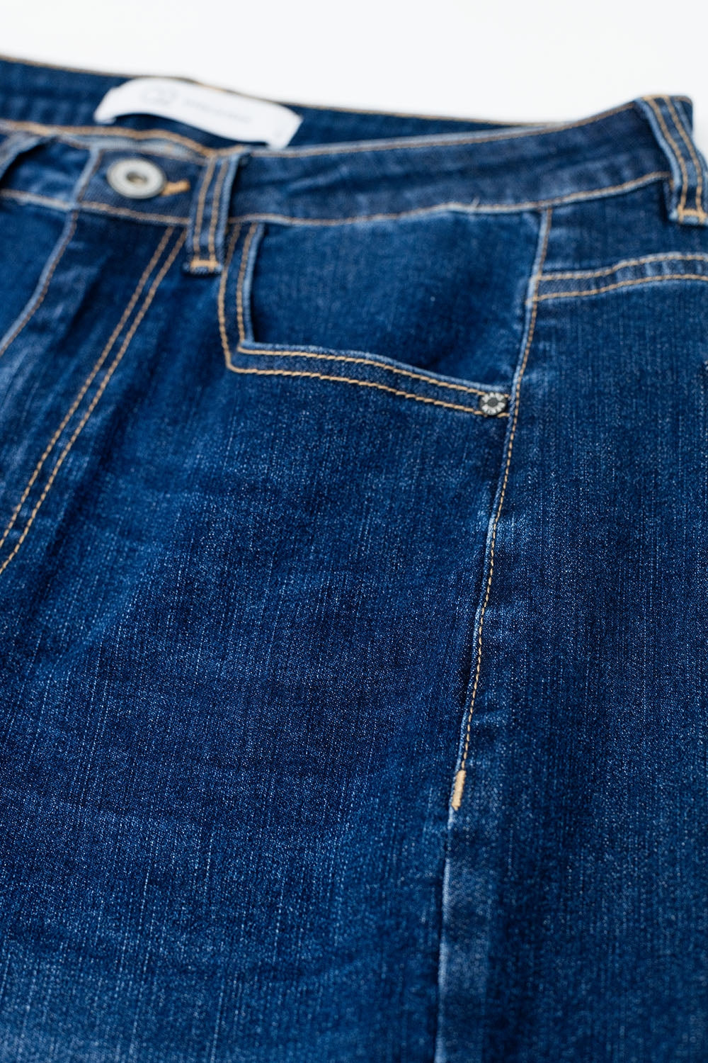 jeans en denim extensible à jambe large lavés foncés