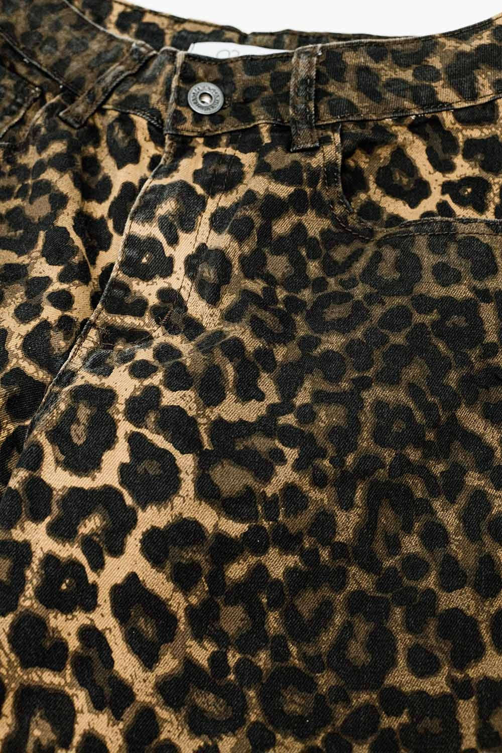 Pantalon imprimé léopard avec dégradé devant et dos