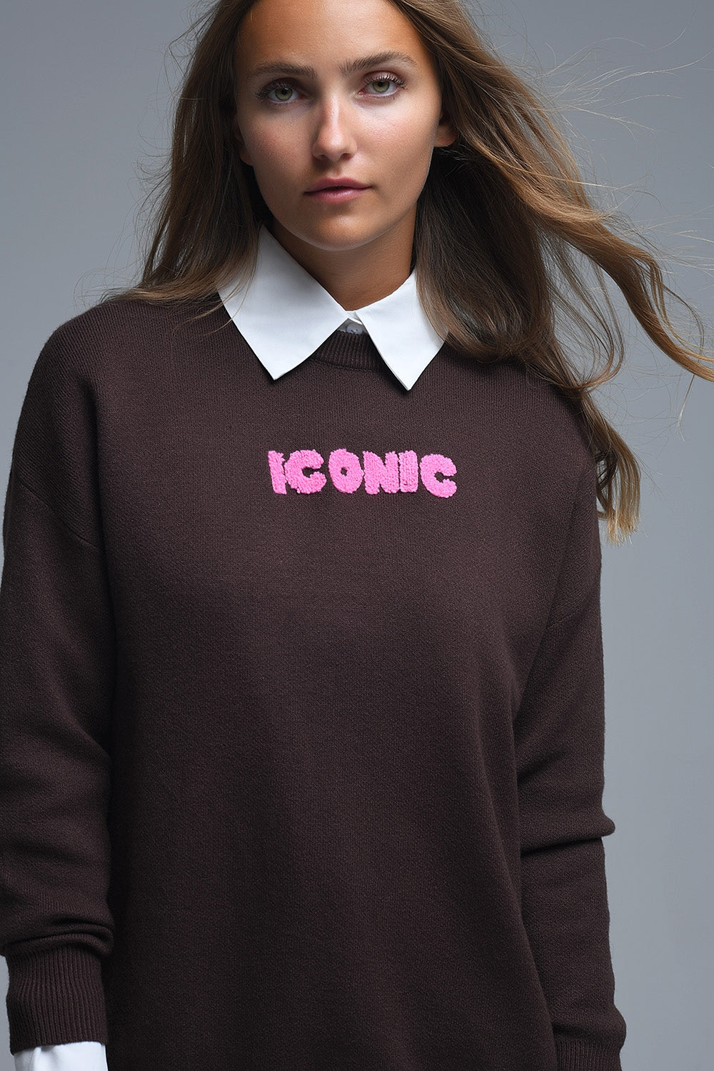 Pull ICONIC brodé avec imprimé Global Tour dans le dos