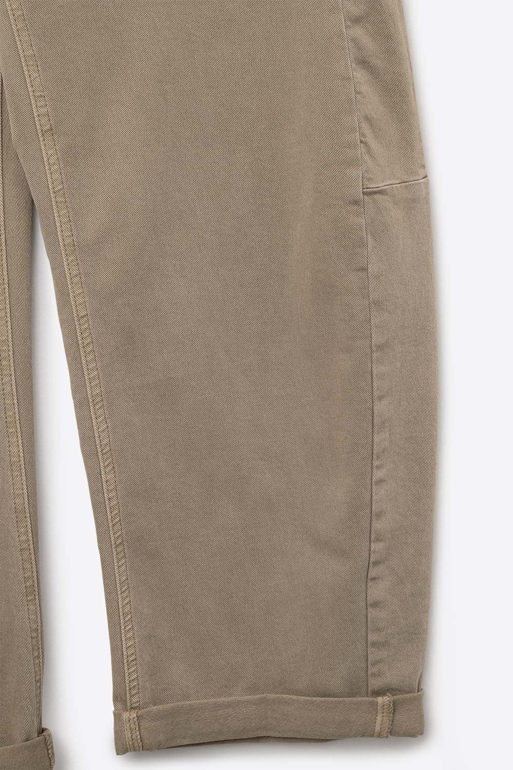 Jean ballon Barrel beige tendance avec poches