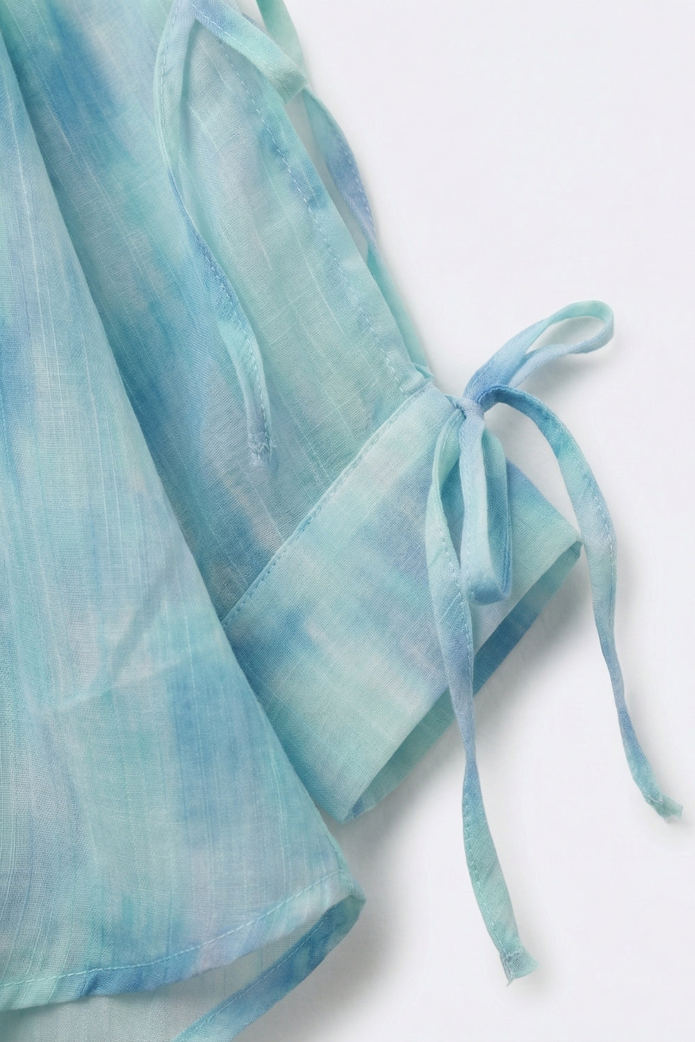 Chemise boutonnée oversize à motifs bleu clair