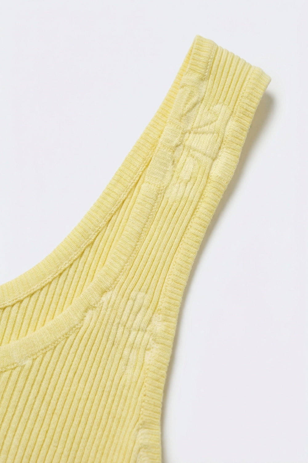 Débardeur à encolure dégagée en tricot côtelé
