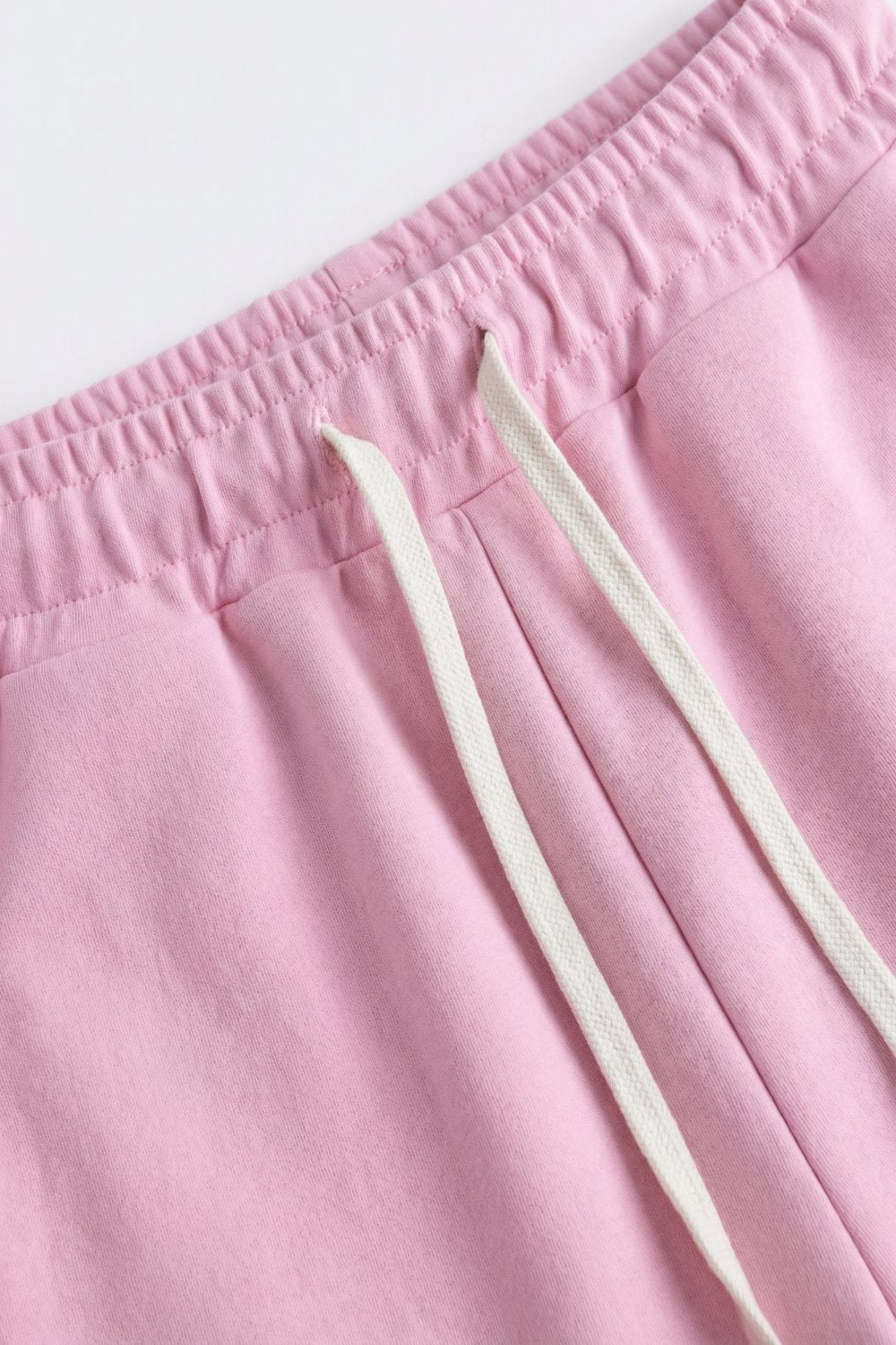 Pantalon de jogging à cordon de serrage coupe décontractée en rose