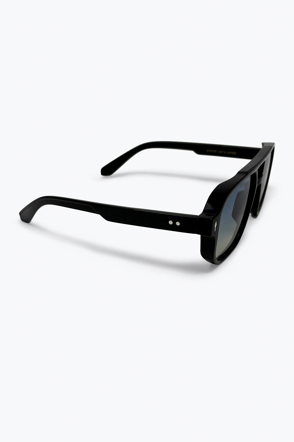 Lunettes de soleil à monture carrée oversize avec verres à dégradé noir