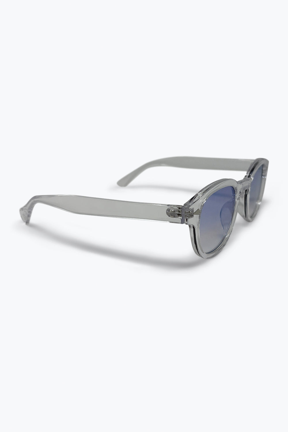 Lunettes de soleil rondes transparentes avec verre dégradé BabyPink