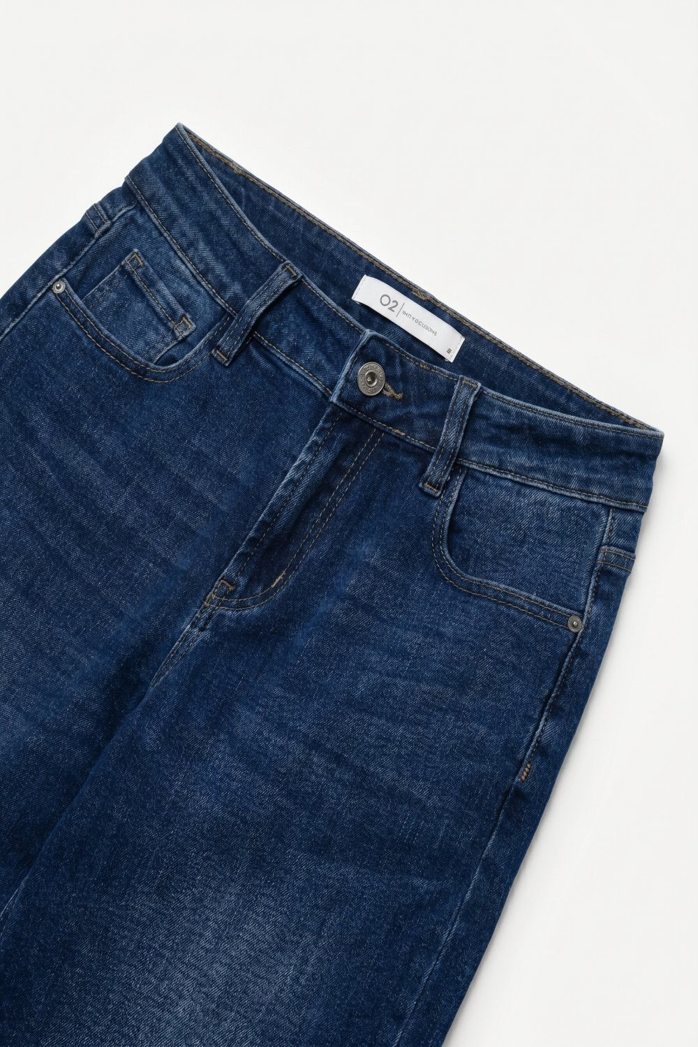 Jeans Basic Barrel Style en bleu moyen