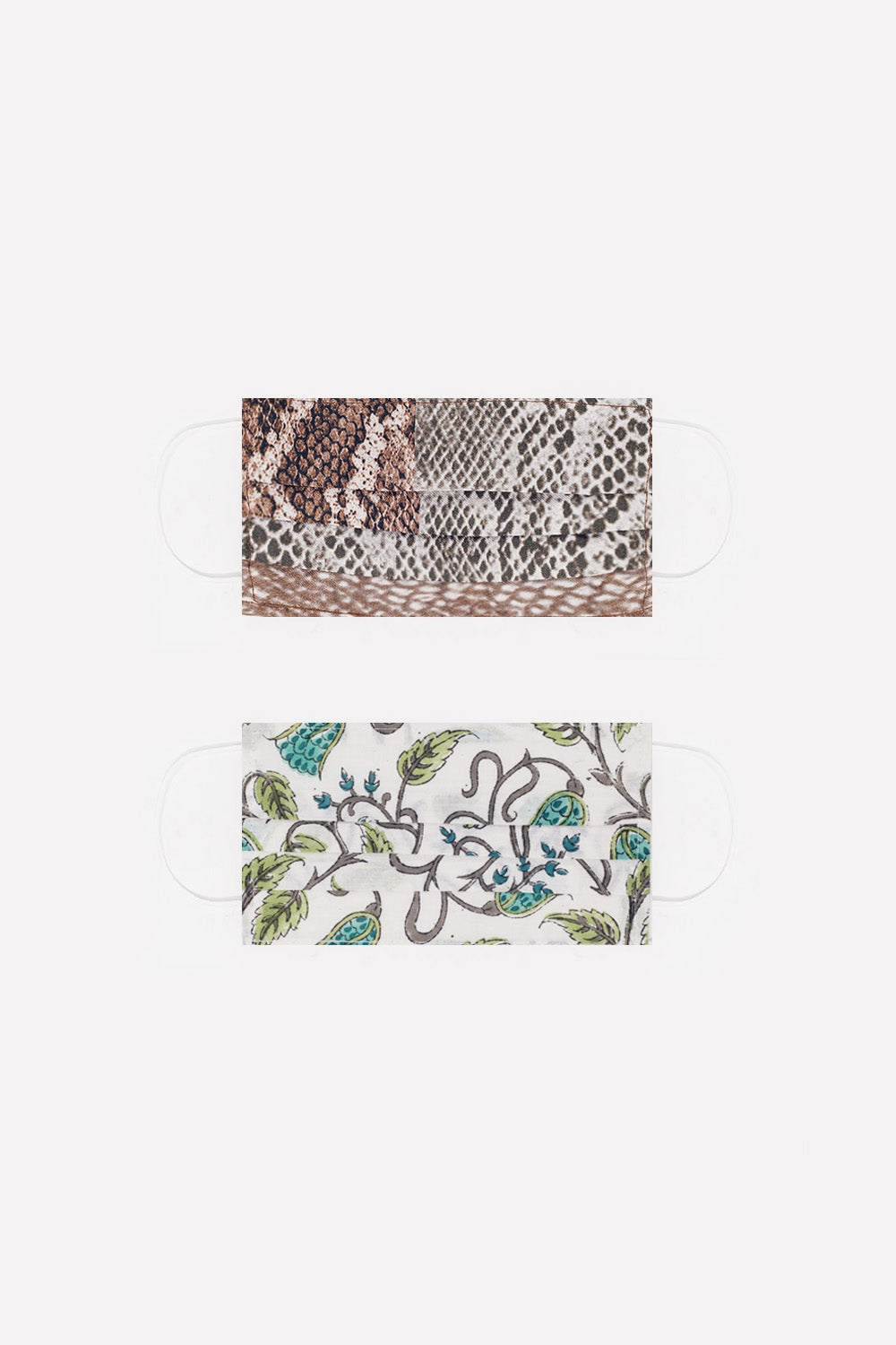 Q2 2 PACK Masque coton organique mix imprimé