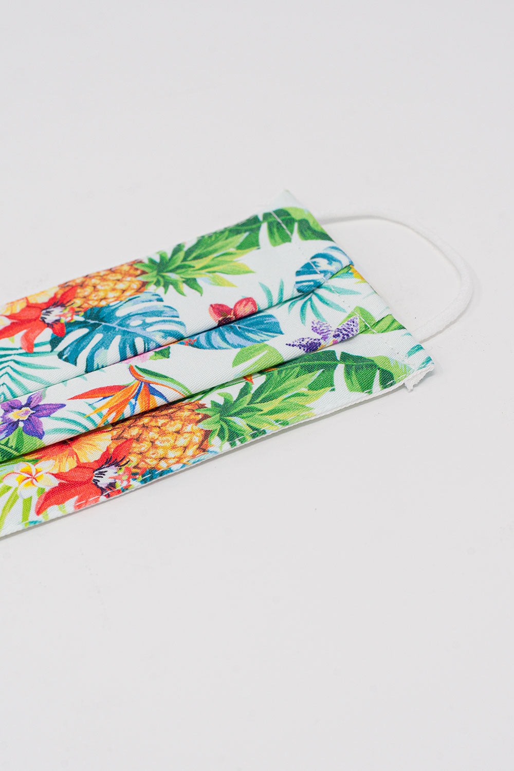 2 PACK Masque imprimé palmiers tropicaux et ananas