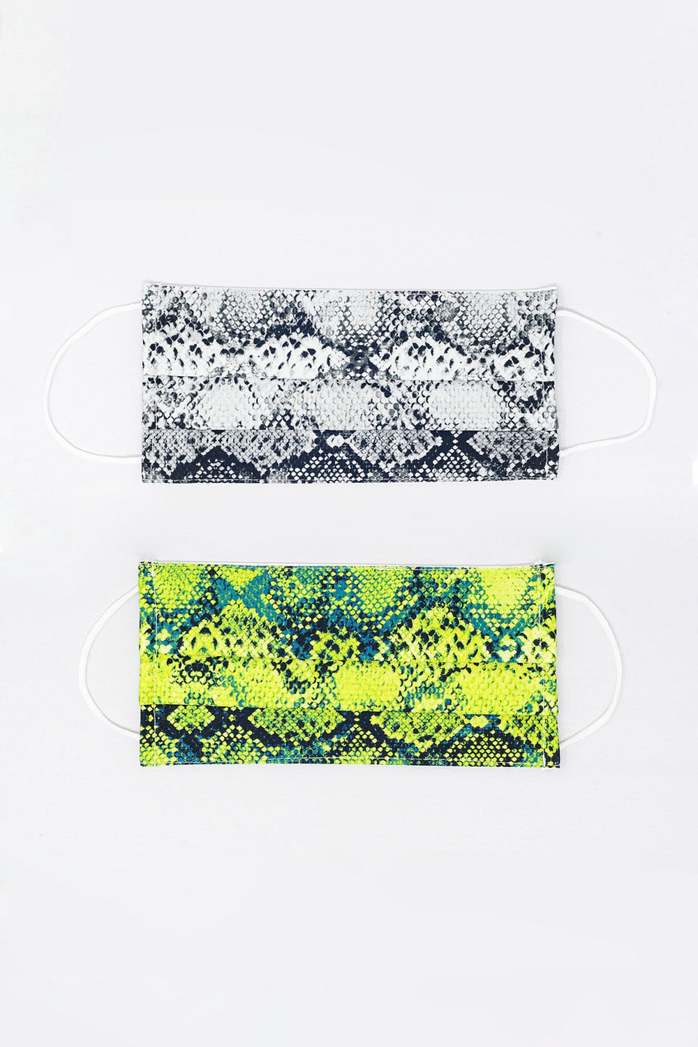 Q2 2 PACK Masque imprimé python mélangé