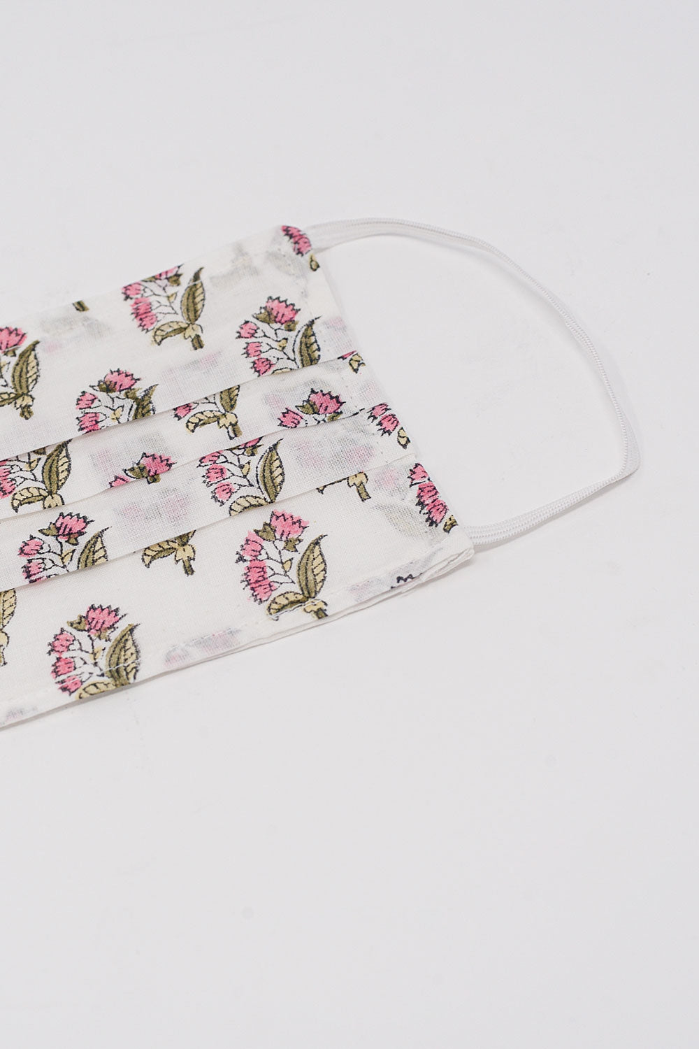 2 PACK Masque vert imprimé fleurs coton organique