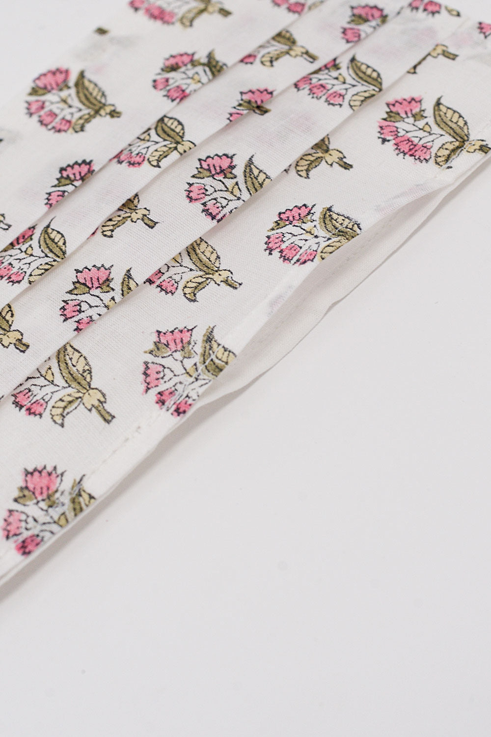 2 PACK Masque vert imprimé fleurs coton organique