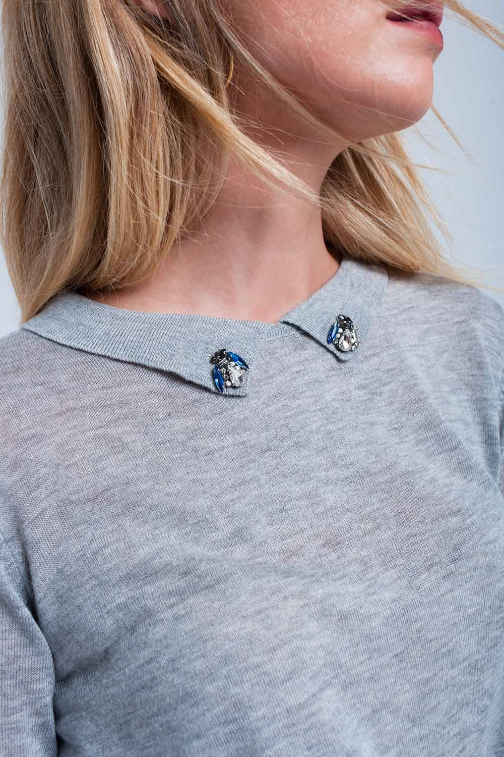 Pull léger gris
