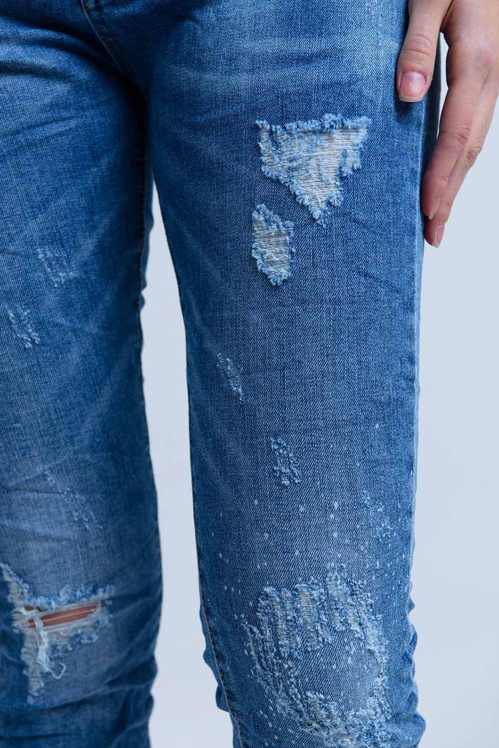Jeans avec détails déchirés