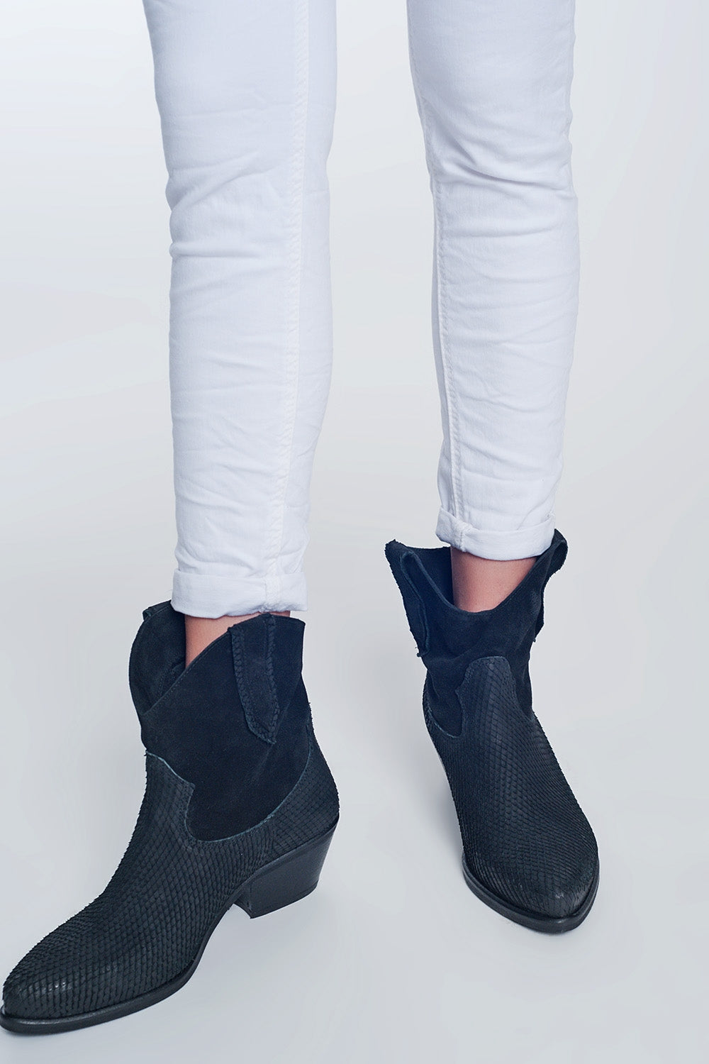 Pantalon skinny taille haute en blanc