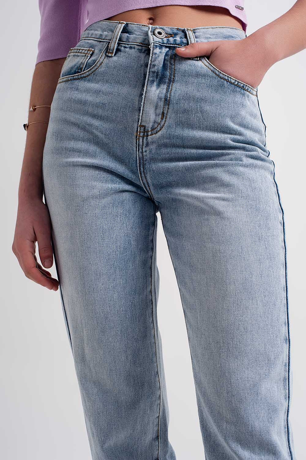 Jeans avec liens à nouer à la cheville