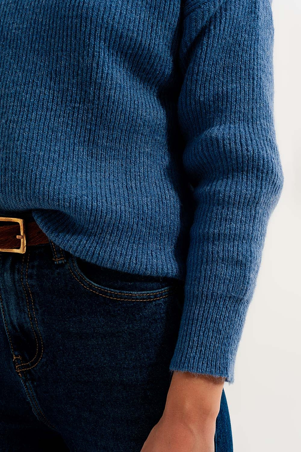 Pull ras de cou en blue