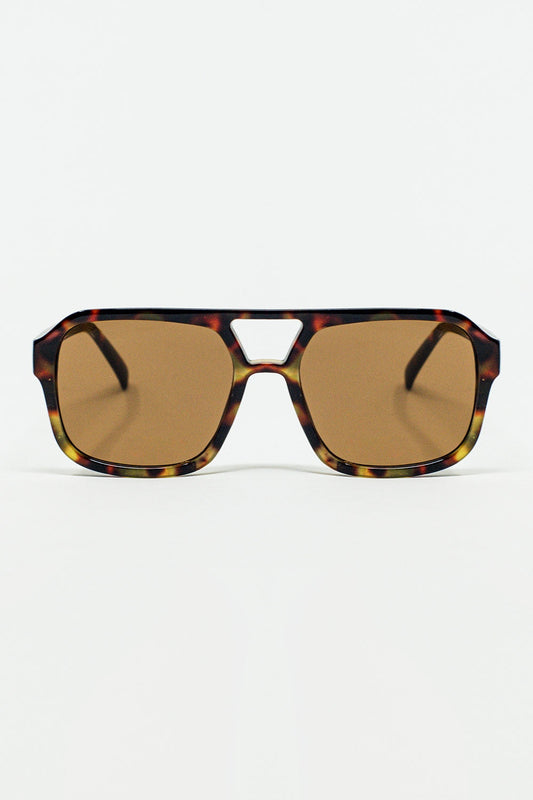70´s Aviator Sunglasses In Tortoise Shell