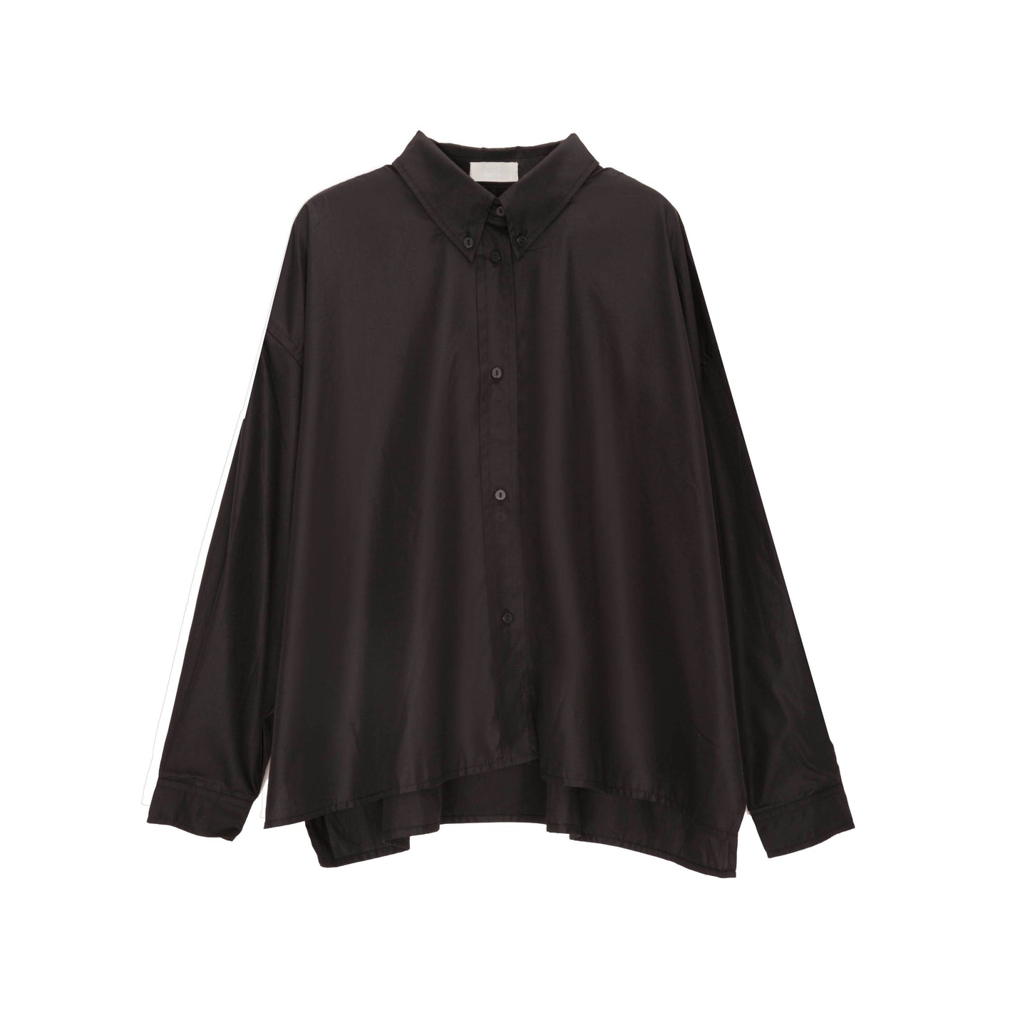Chemise oversize en coton mélangé noire