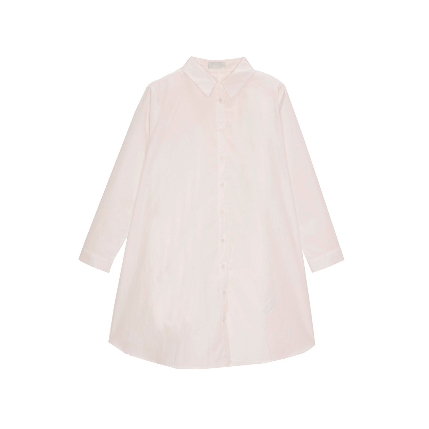 Chemise A-line en popeline surdimensionnée en blanc