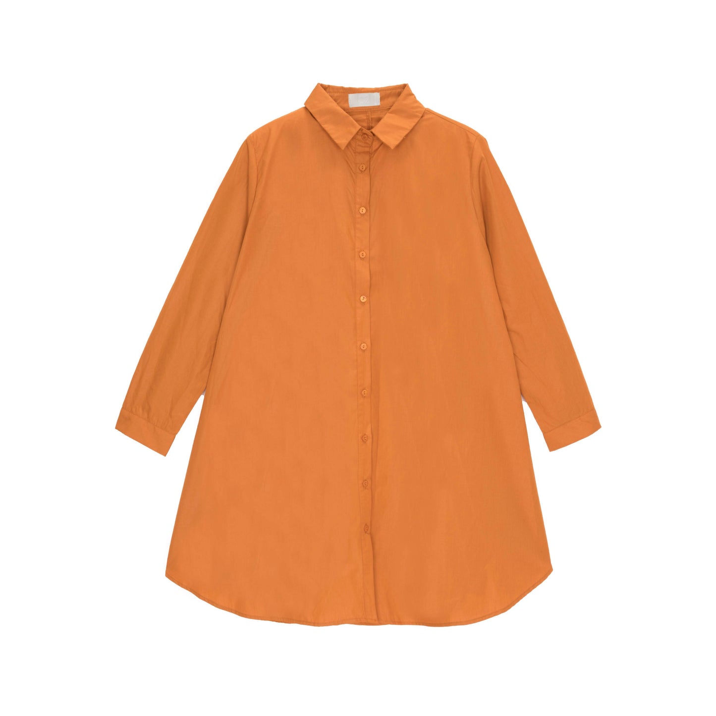 Chemise oversize en rouille poplin