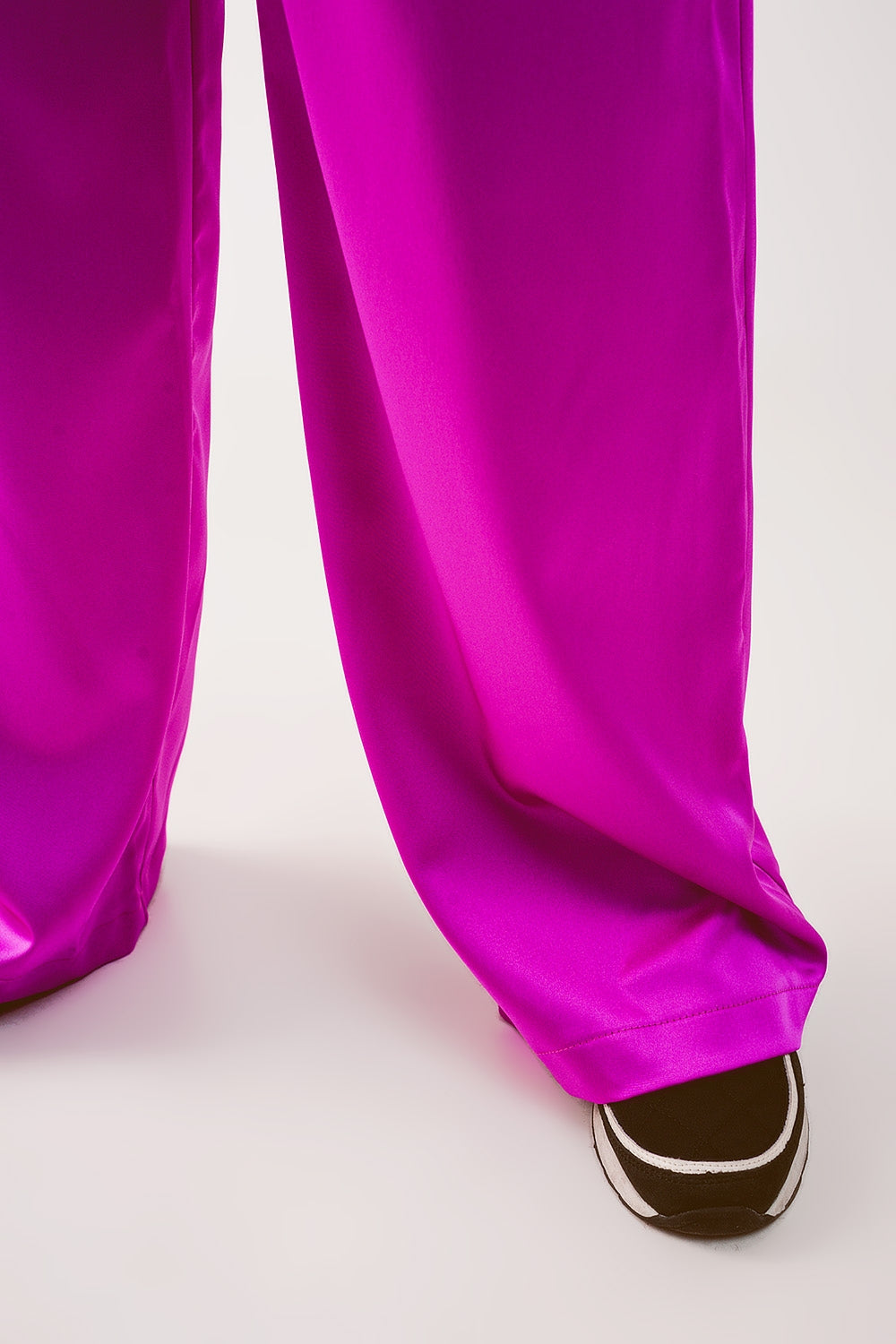 Pantalon à pinces fuchsia