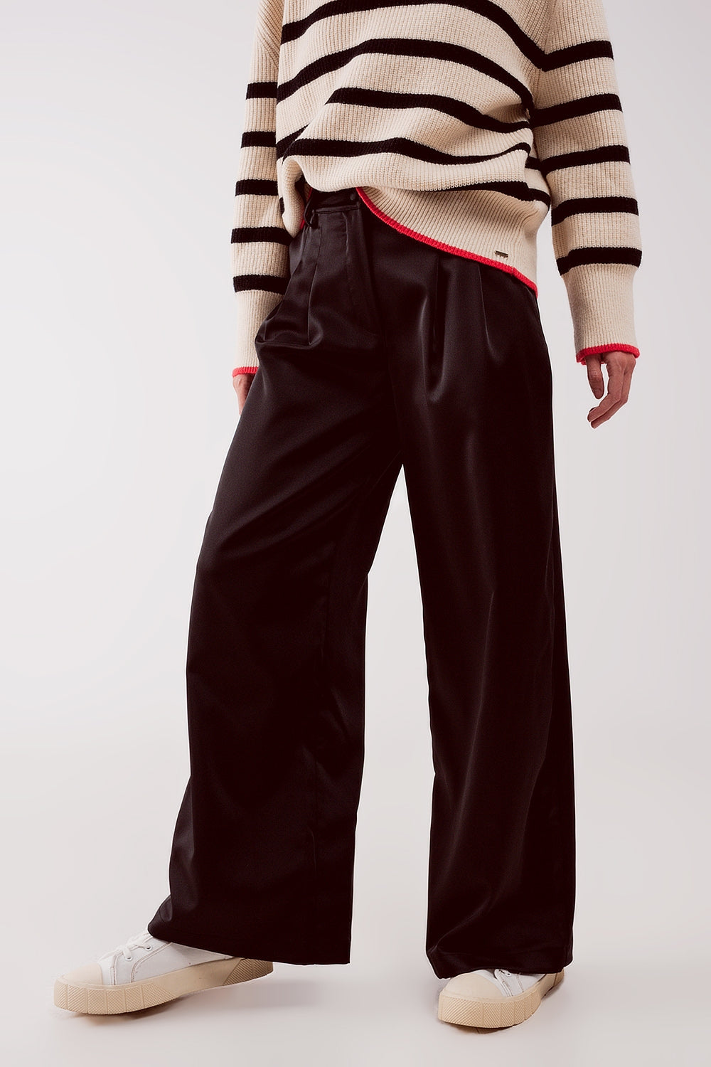 Pantalon à pinces noir