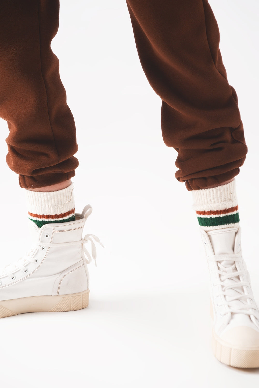 Jogger en coton marron