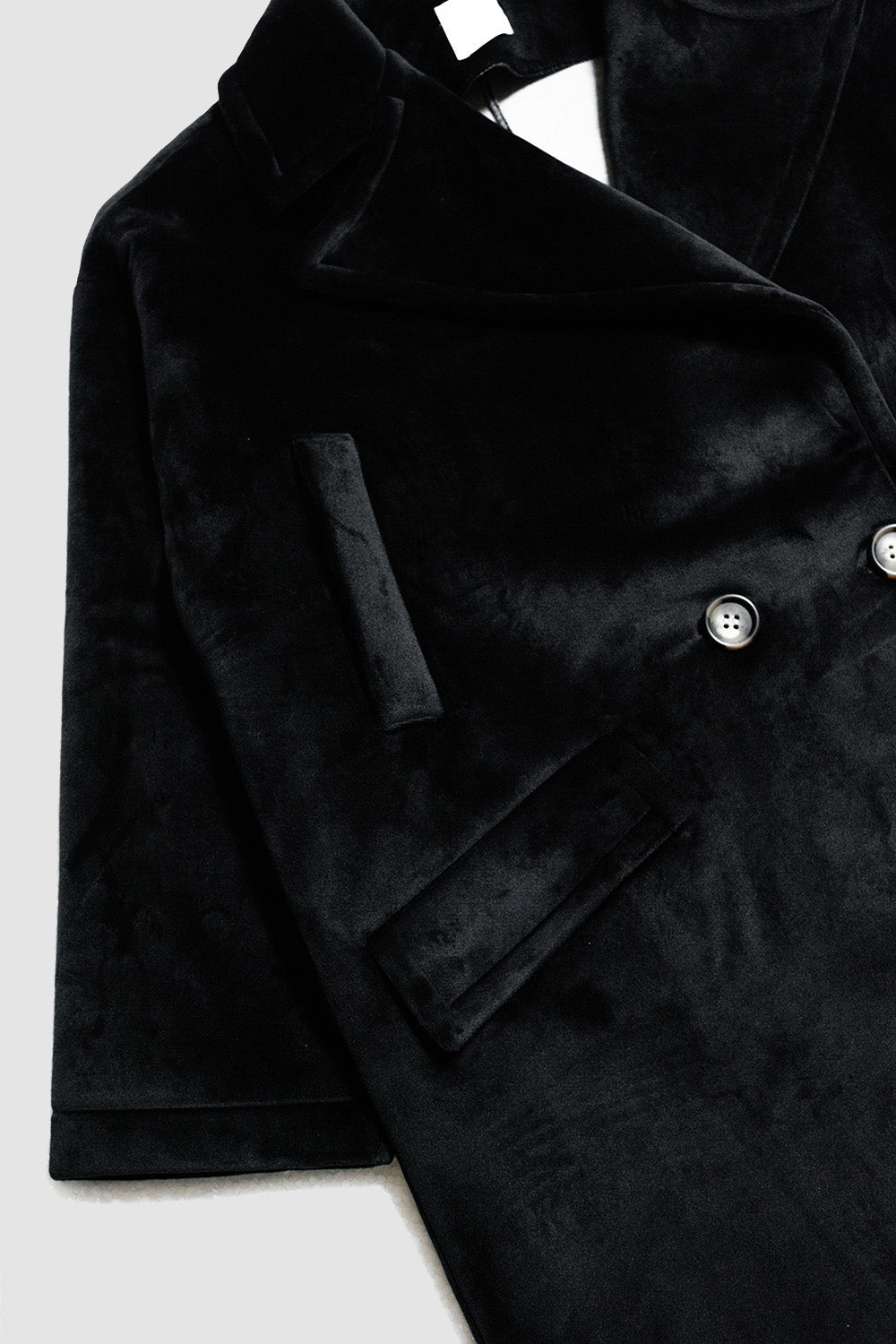 Coat en daim synthétique noir