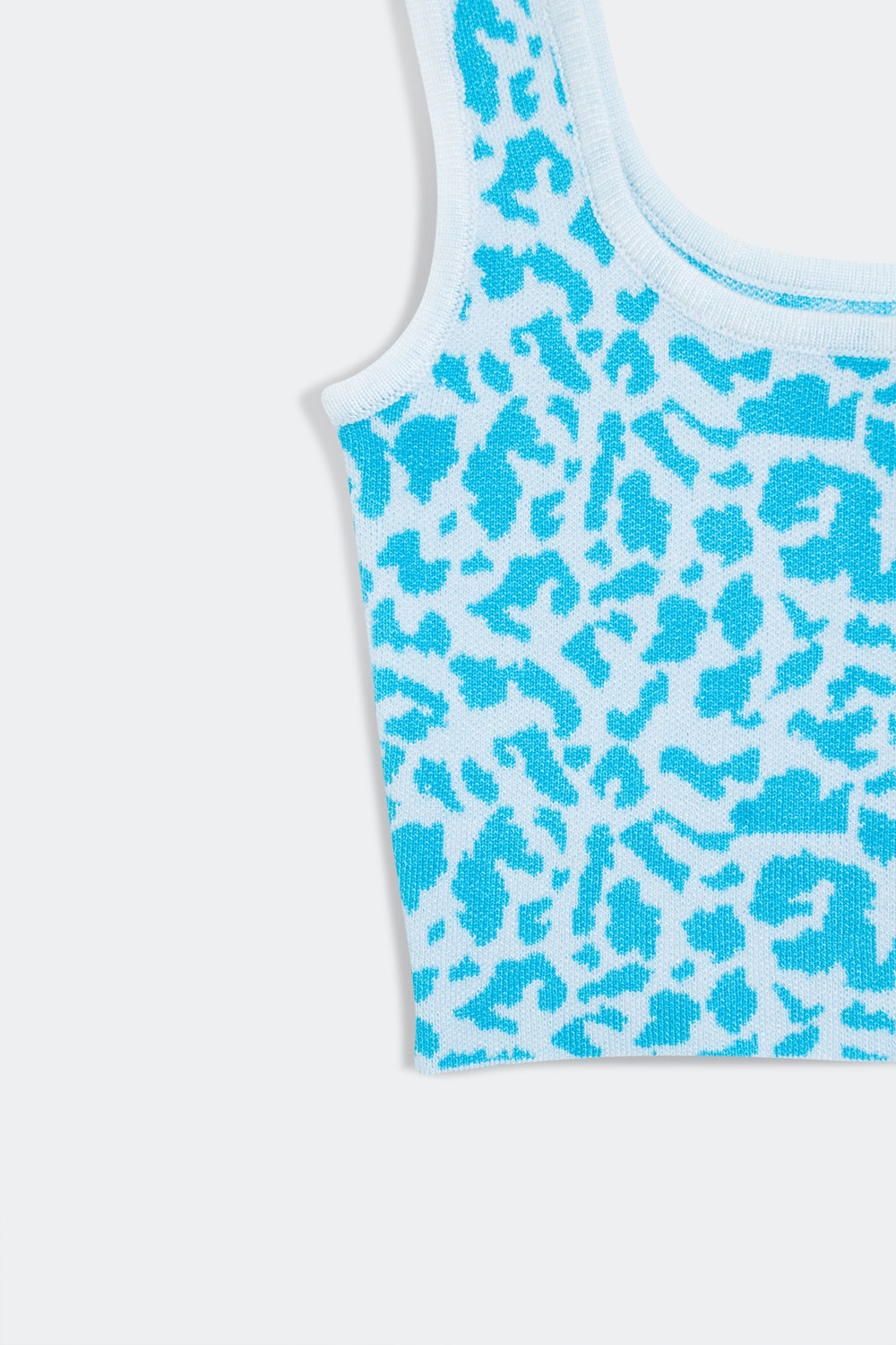 Top léger à imprimé animal turquoise