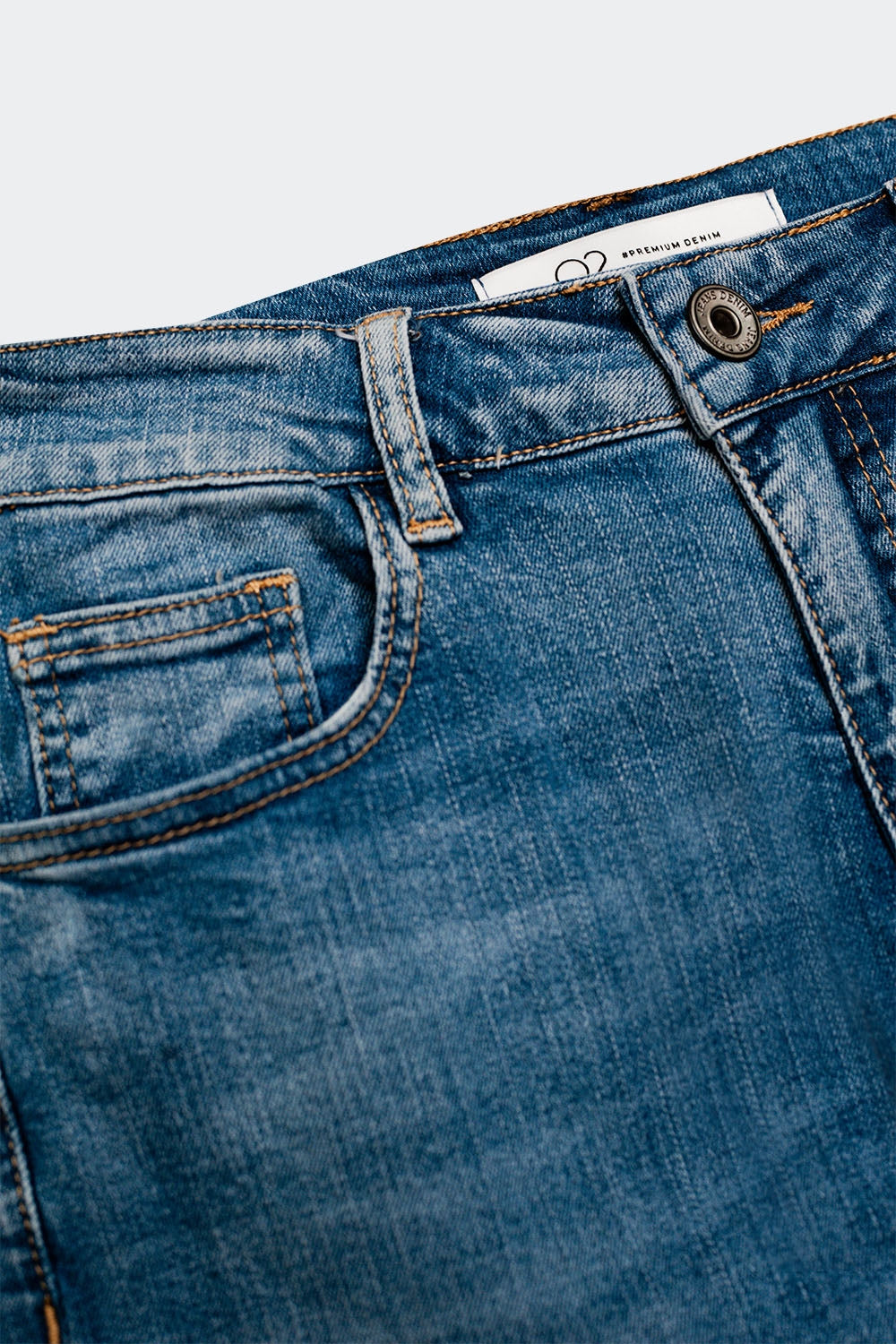 Jeans en coton mélangé coupe large