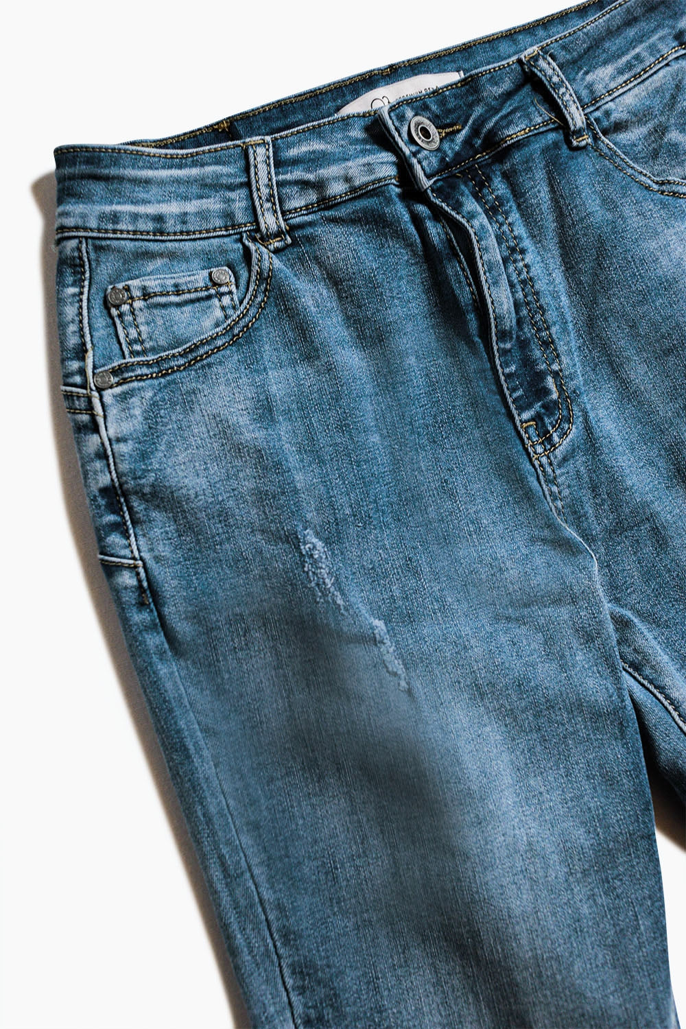 Jean super skinny Push up déchiré Bleu