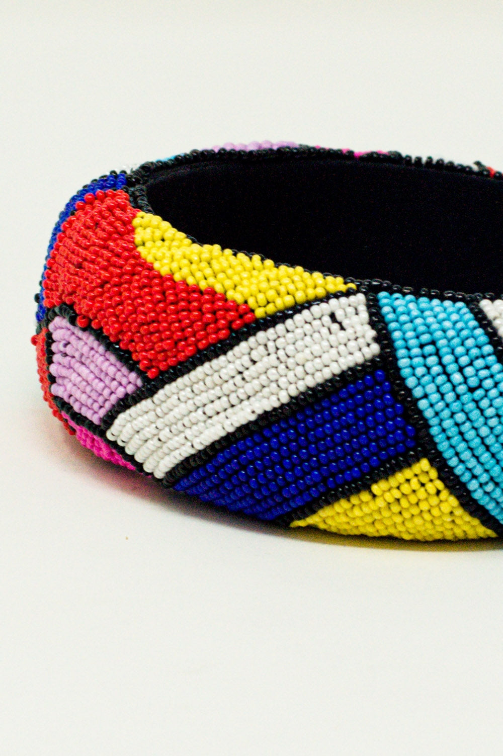 Serre tête à perles colorées