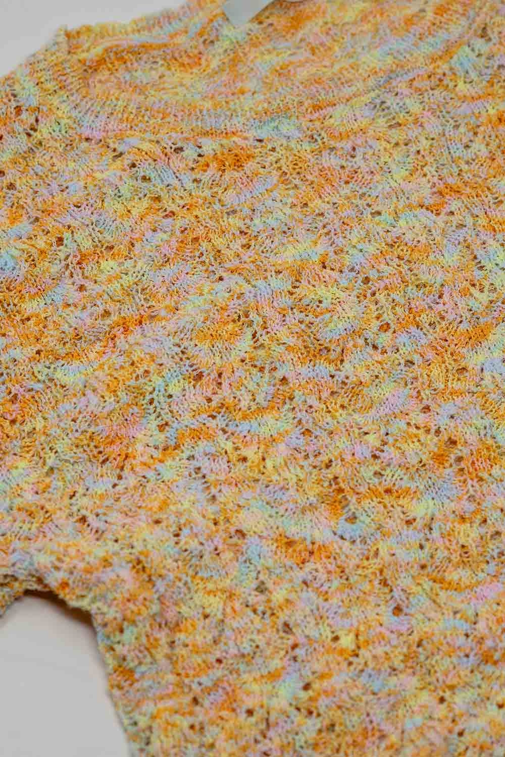 Pull multicolore à manches évasées