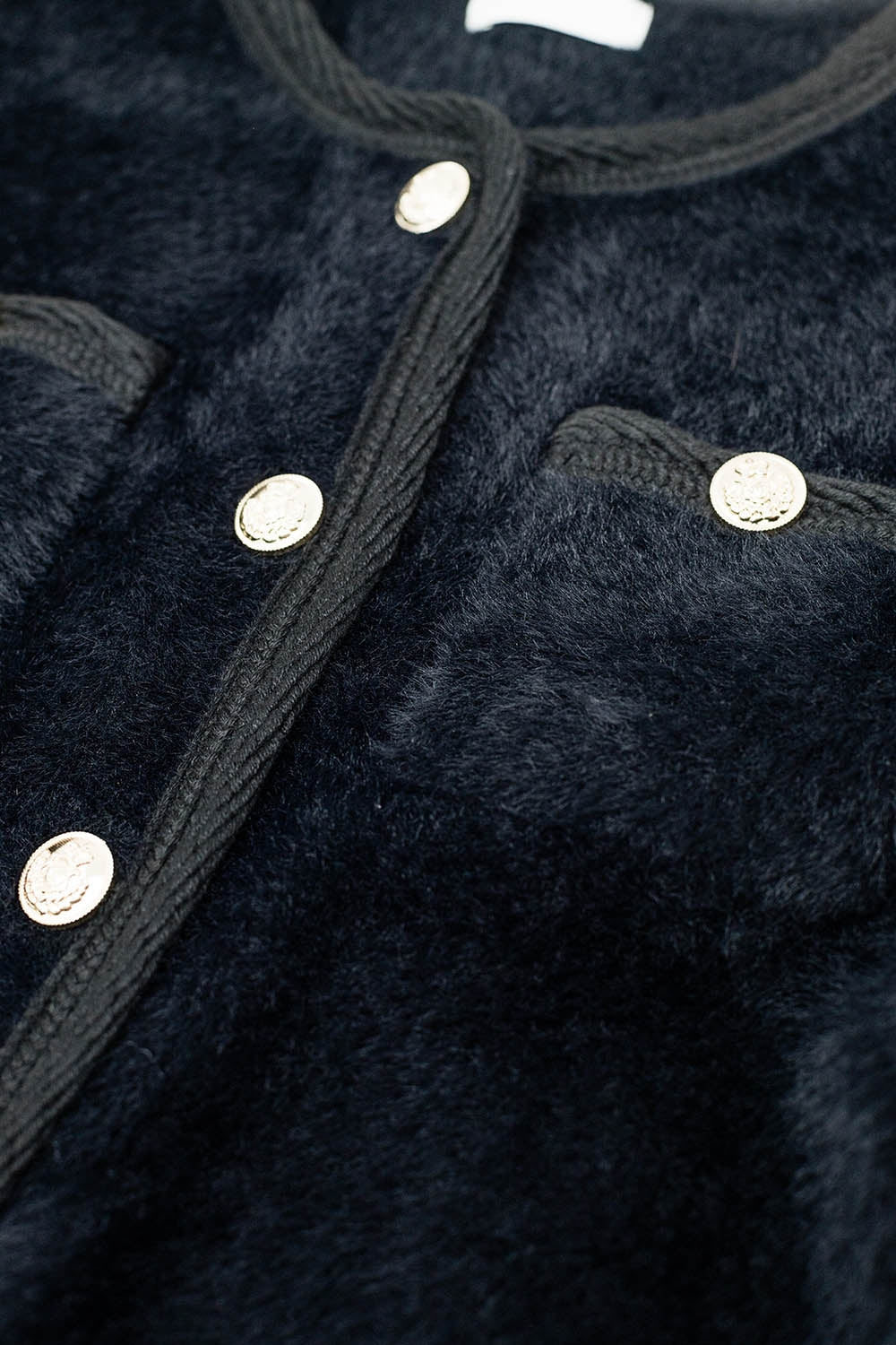 Cardigan extra doux et moelleux de haute qualité en noir