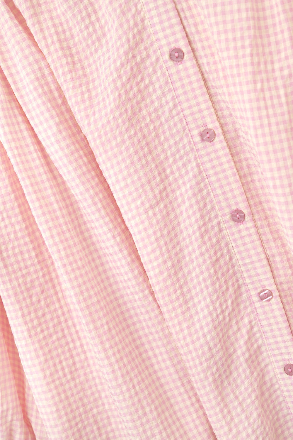 blouse ample en carreaux vichy rose clair