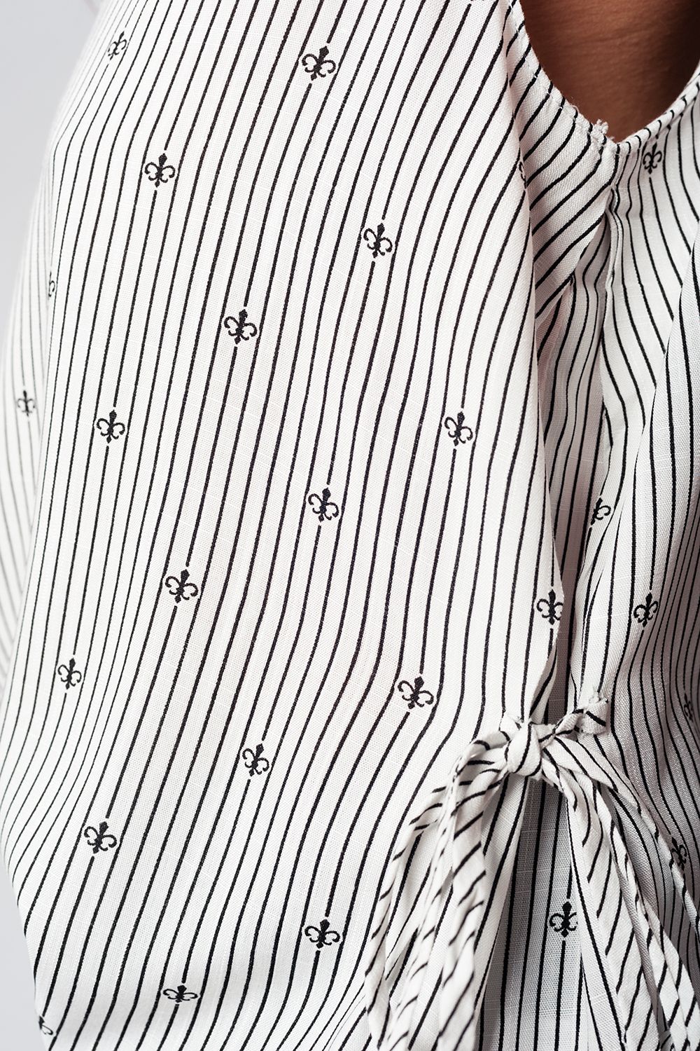 Blouse bleu marine imprimé