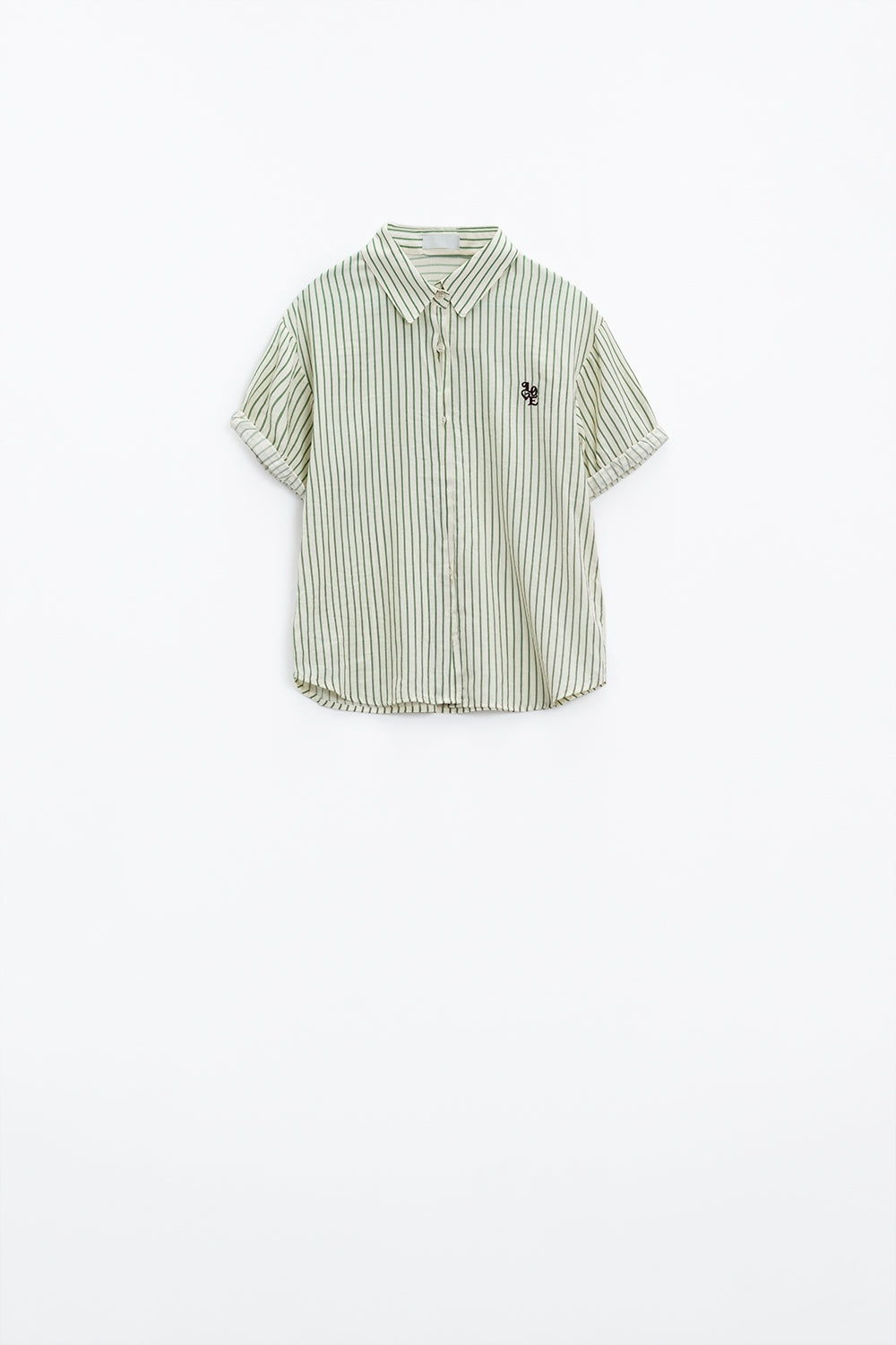 Blouse rayée blanche avec logo Love