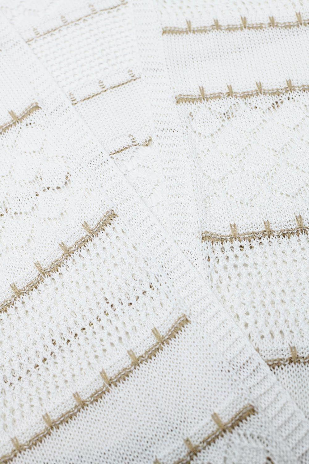 Cardigan Maxi à manches longues en crochet blanc