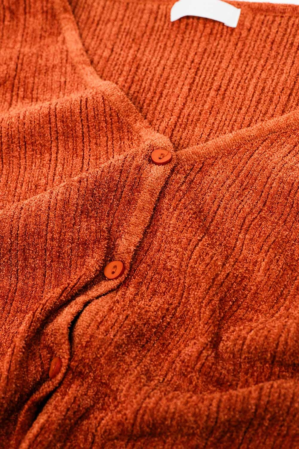 Cardigan texturé en orange