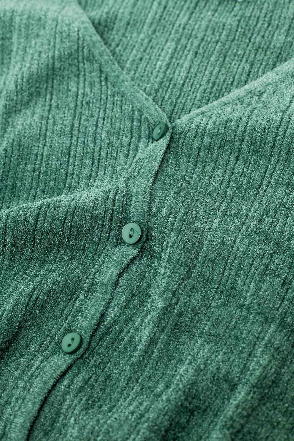 Cardigan texturé en vert menthe