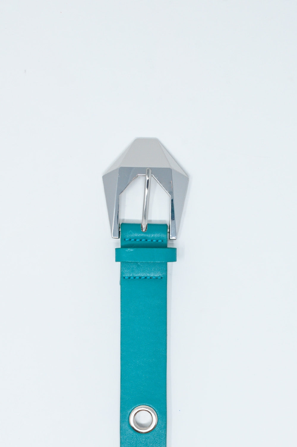 Ceinture de jean vert avec œillets