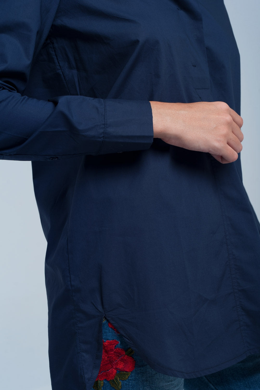 Chemise bleu marine foncée