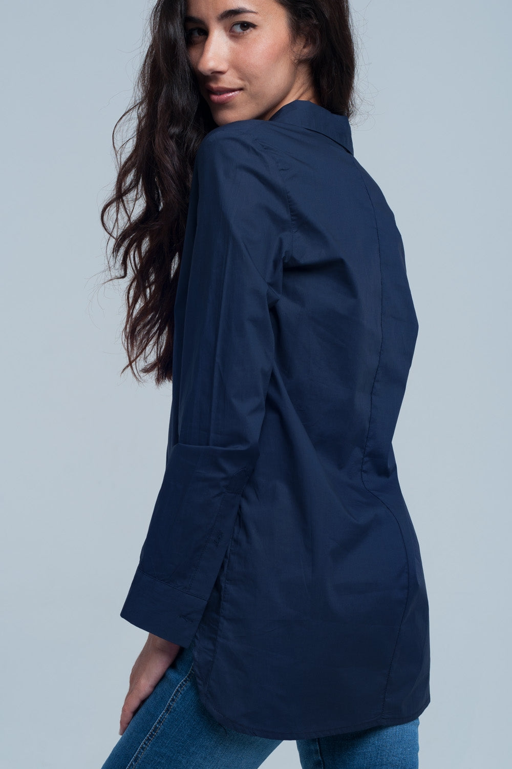 Chemise bleu marine foncée