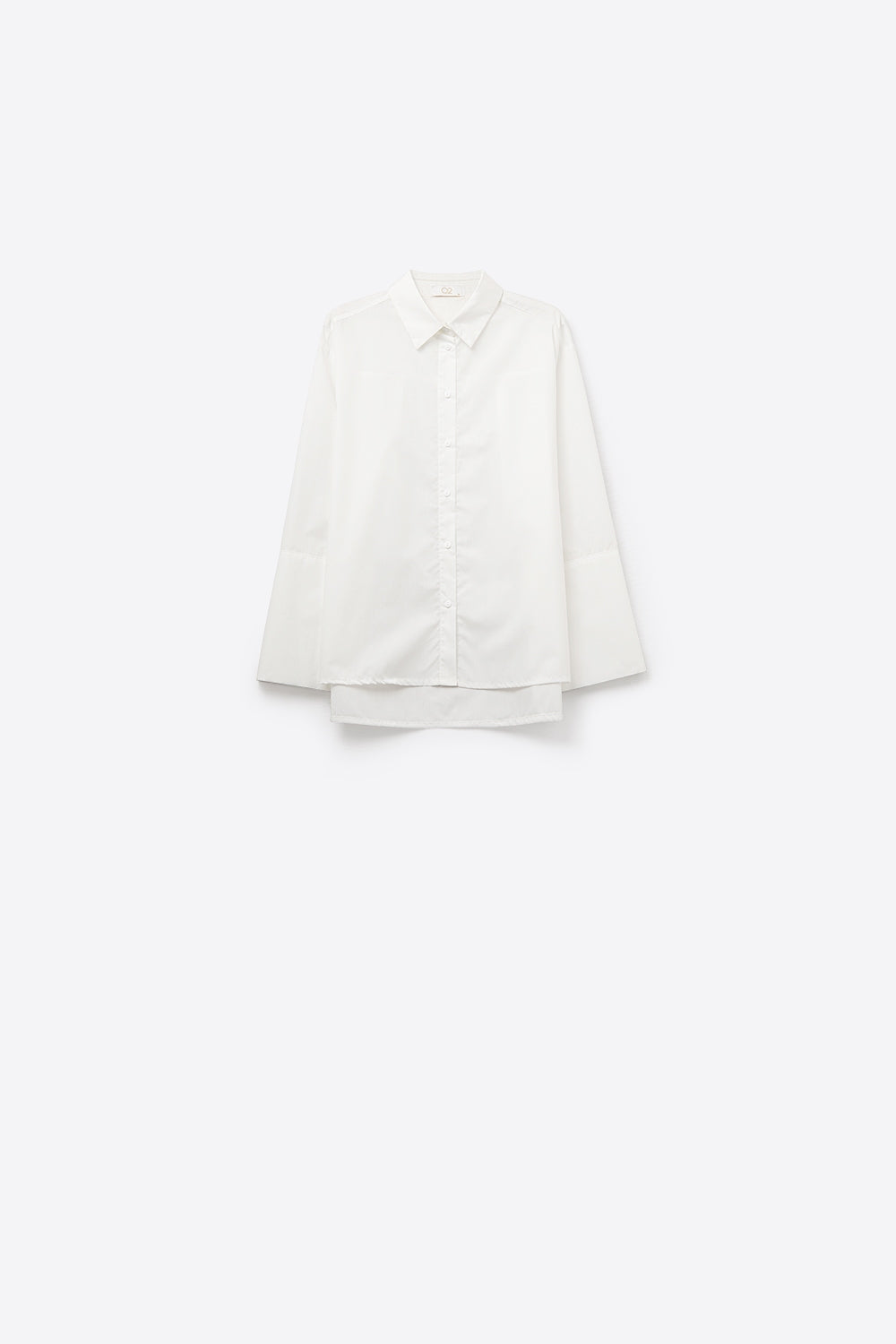 chemise en popeline blanche à poignets extra-larges